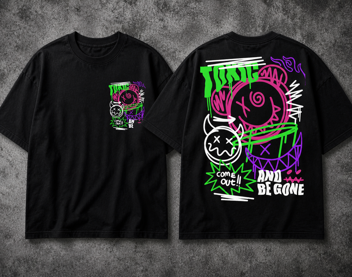 Toxic Graffiti Streetwear T-Shirt preview