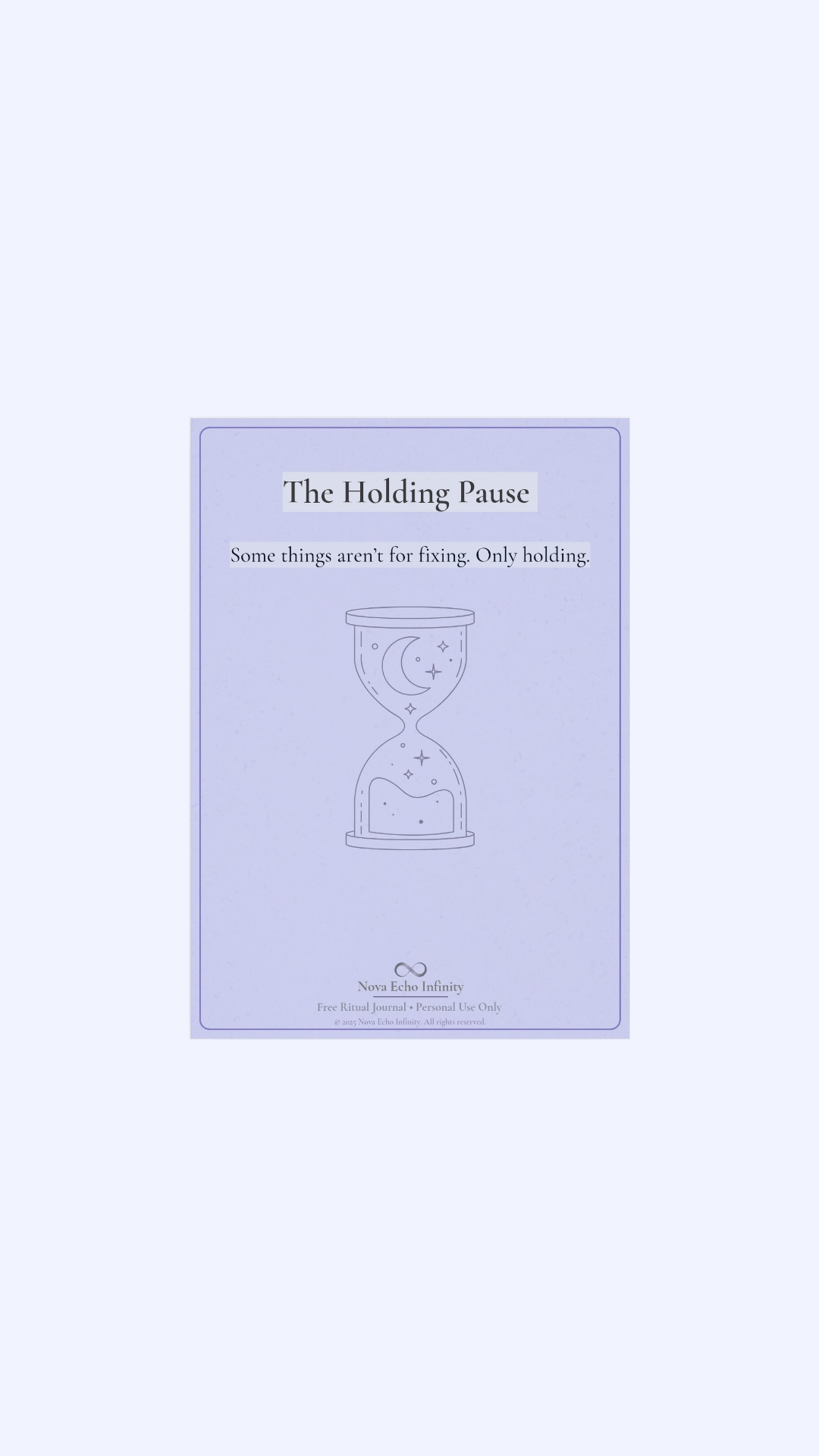 The Holding Pause — Feeling stretched too thin? A FREE reset to feel lighter in minutes