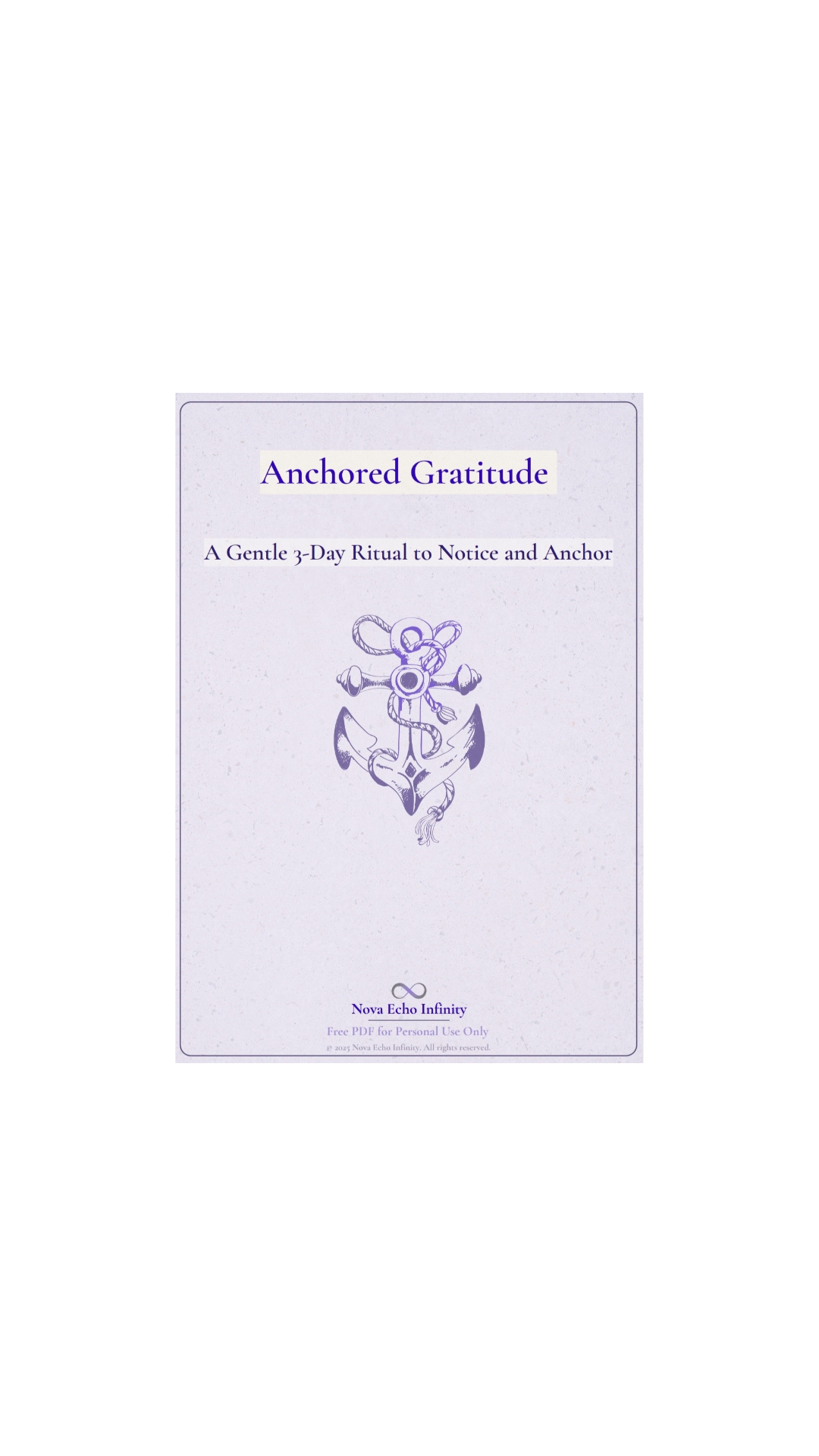 Anchored Gratitude — Feeling scattered? A FREE journal to reconnect with what’s steady
