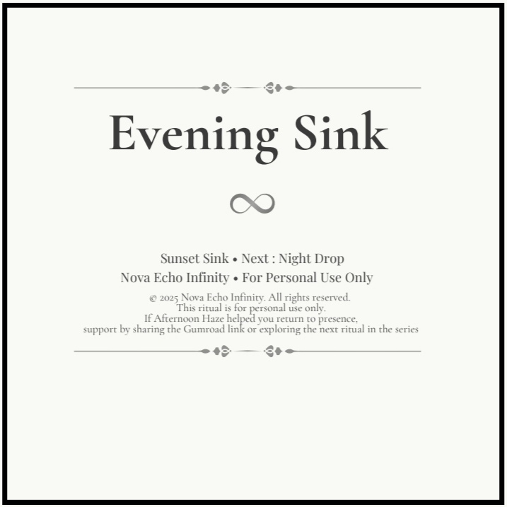 Evening Sink - Breathe your way out of today, into deep calm