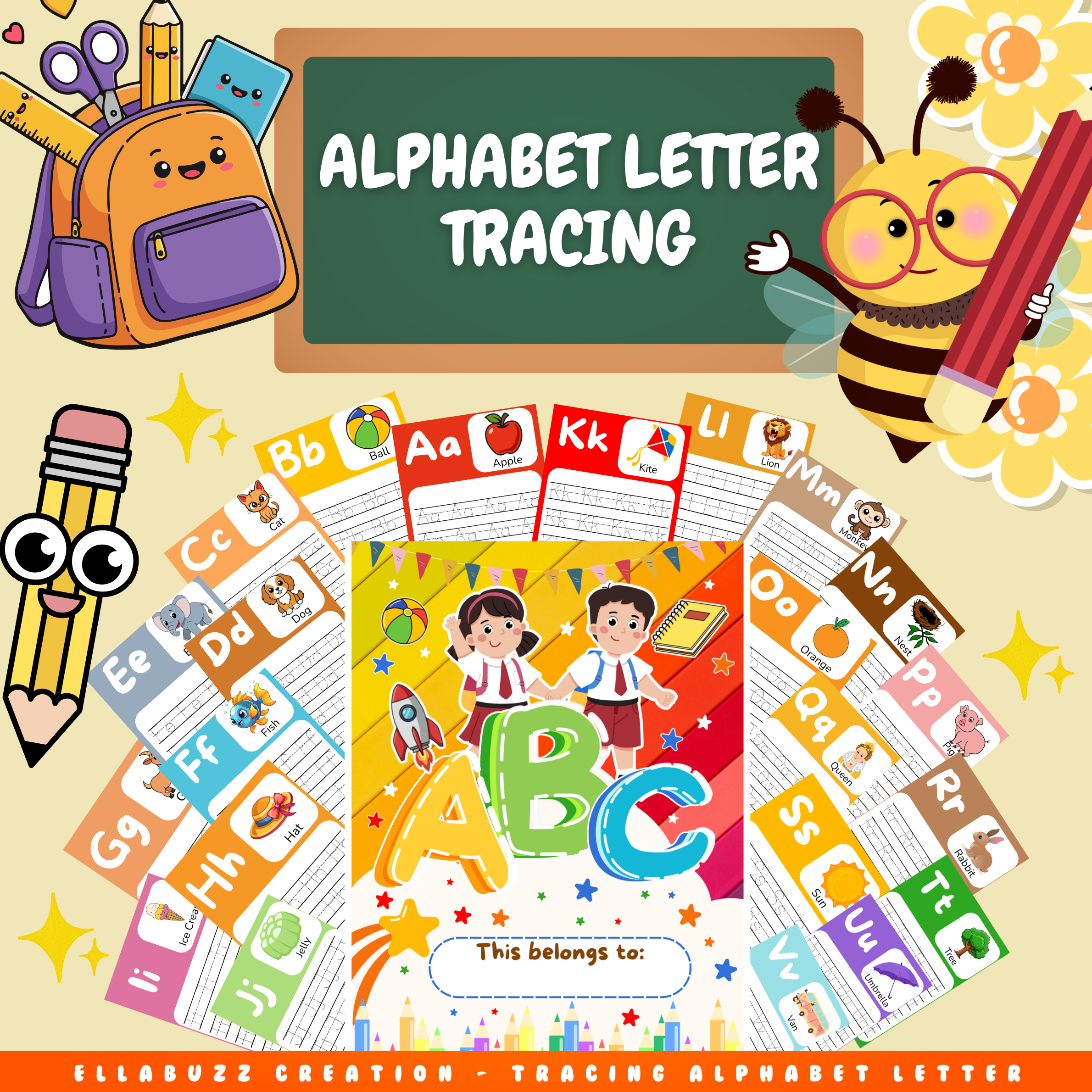 ELLACUZZ CREATES: Tracing Alphabet Letters