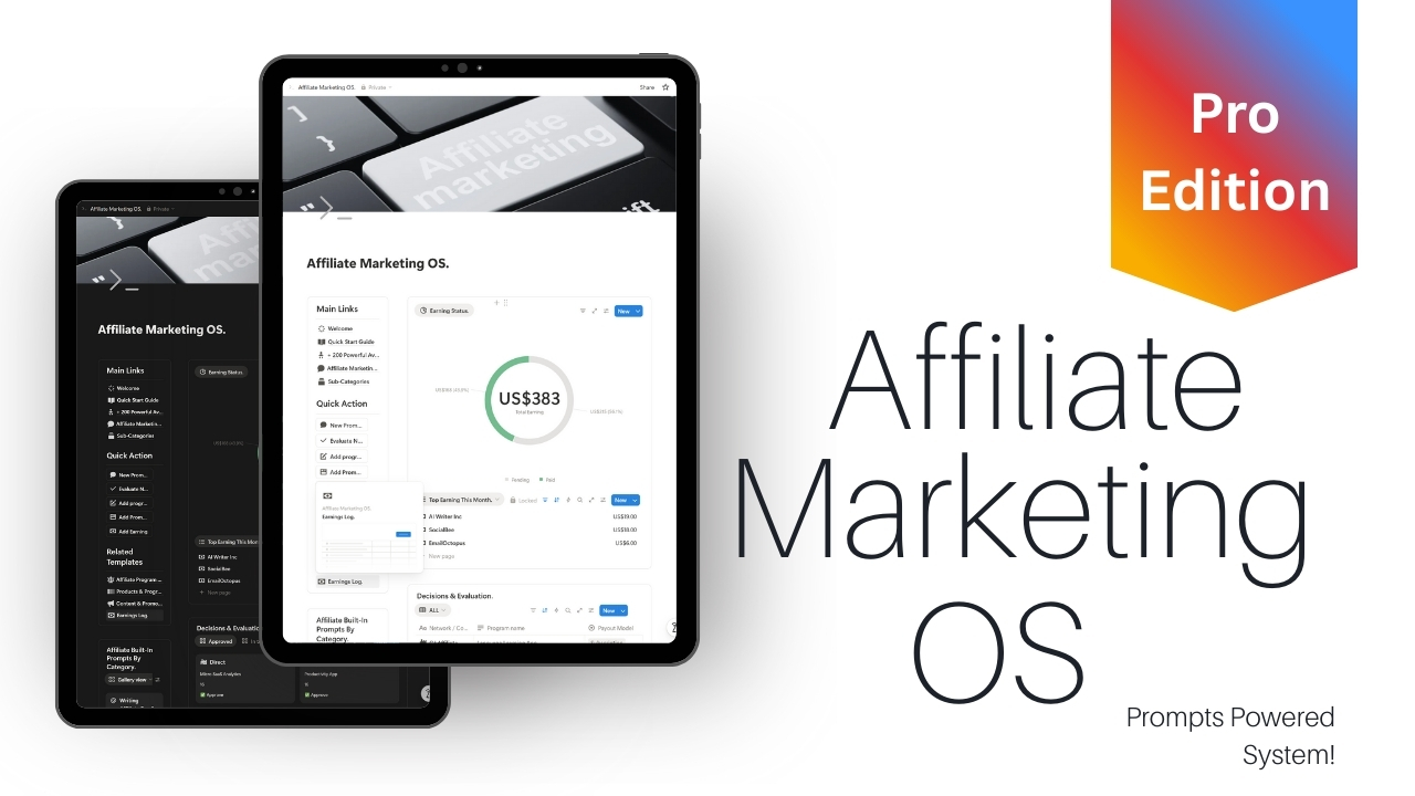 Affiliate Marketing OS — Pro / Operator Edition. – All-in-One Notion System for Scalable Affiliate Income