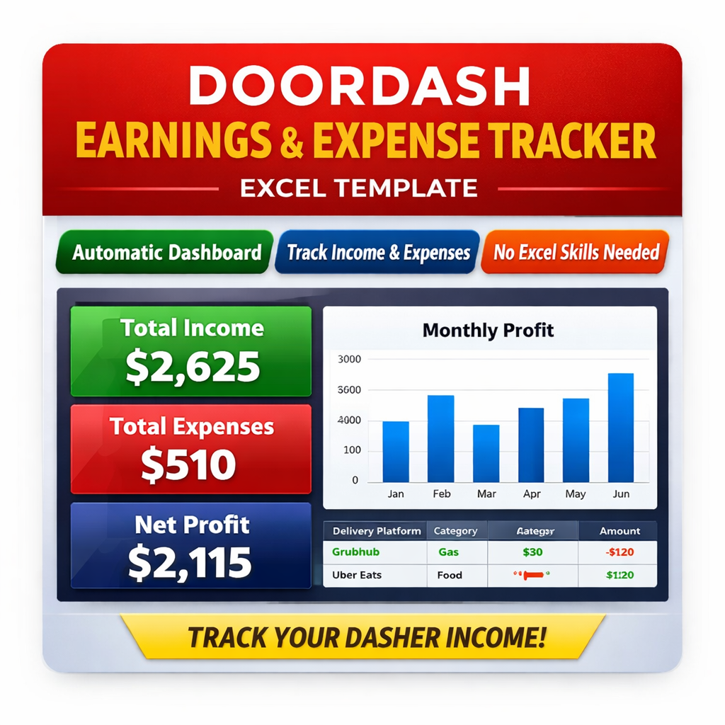 Doordash Earnings and expense tracker