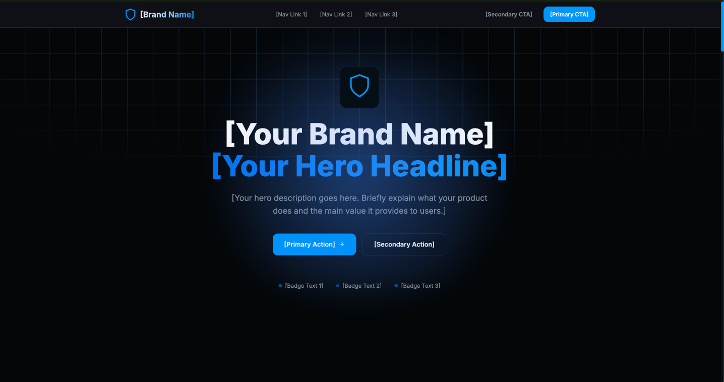 🚀 SaaS Landing Page Skeleton - HTML + Next.js