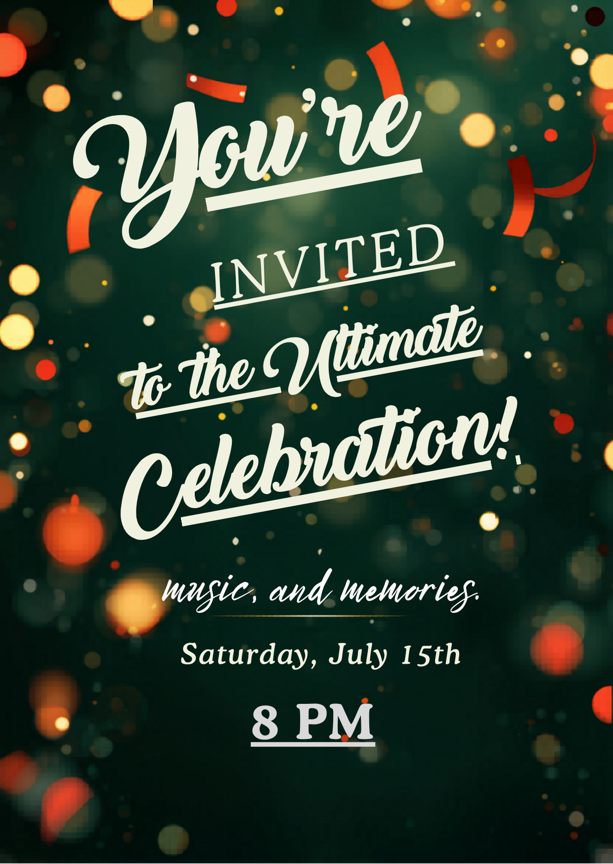 Ultimate Celebration Invitation Card