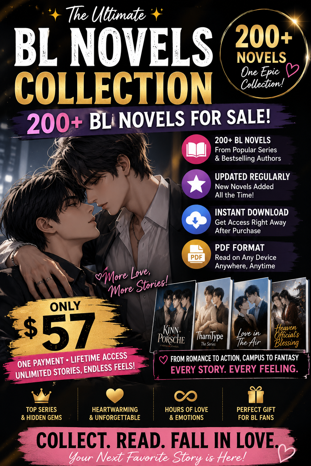 ULTIMATE 200+ BL NOVELS COLLECTION FOR BOYS’ LOVE READERS!